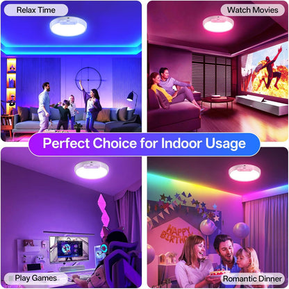 Rechargeable RGB Shower Light with Remote, Wireless Battery Operated Motion Sens