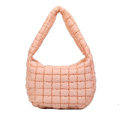 Leisure Personalized Shoulder Bag Pleated Cloud Soft Handbag Large Underarm Bag