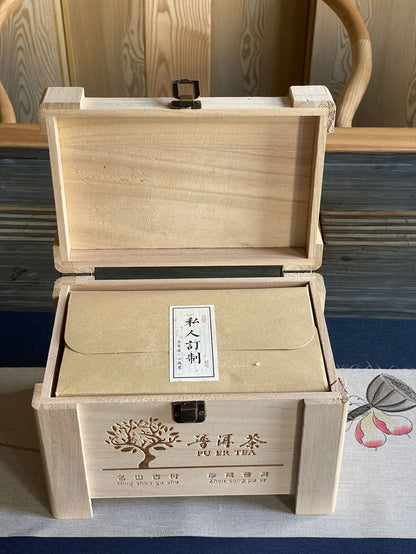 500g Daxue Mountain First Spring Old-growth Loose Tea Puerh Raw Tea Wooden Case