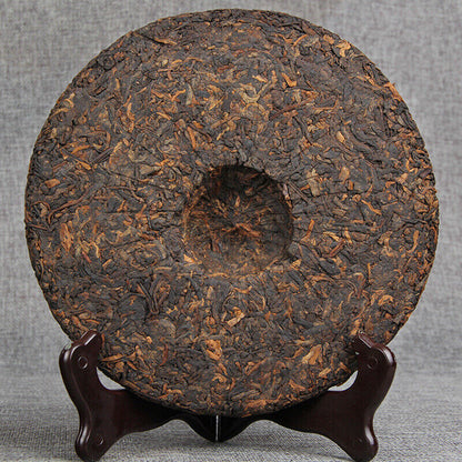 357g High Quality Black Tea Golden Bud Ripe Tea Big Leaf Aromatic Pu'er Tea Cake