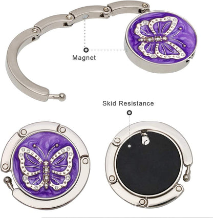 Foldable Table Hanger Hook for Handbags, Portable Travel Alloy Holder Storage