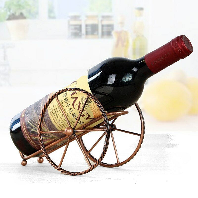 Creative Wine Bottle Racks Metal Decor Display Shelf Home Kitchen Bar Accessory