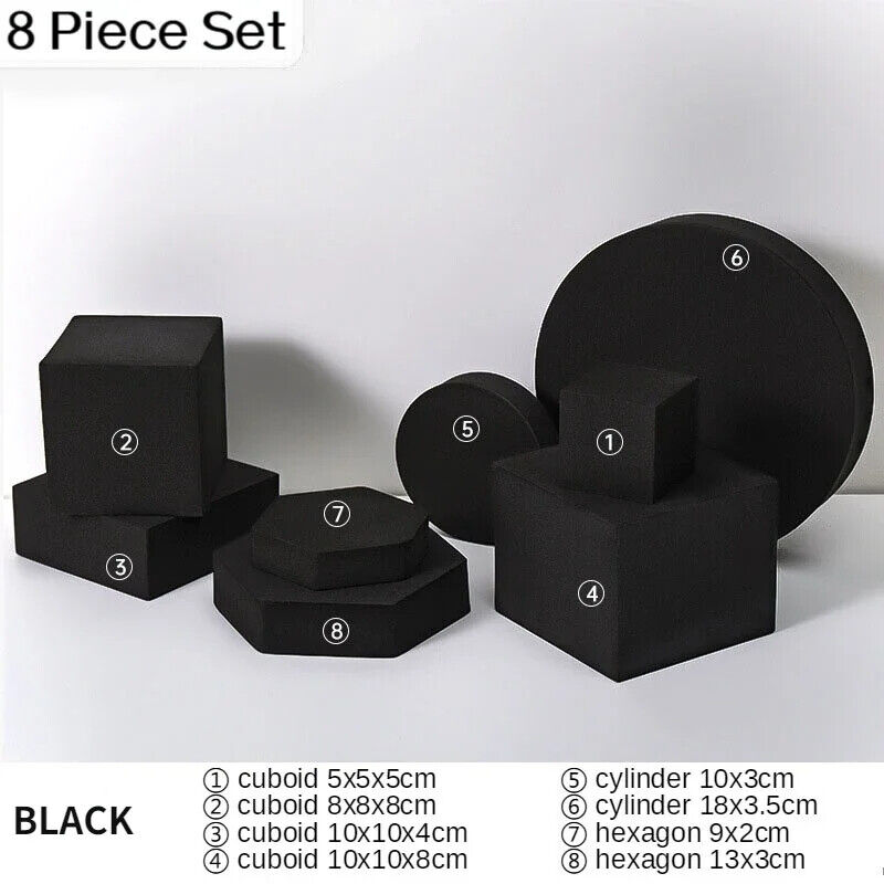 Photo Background Props 8Pcs Foam Solid Colors Photography Cube Posing Ornaments