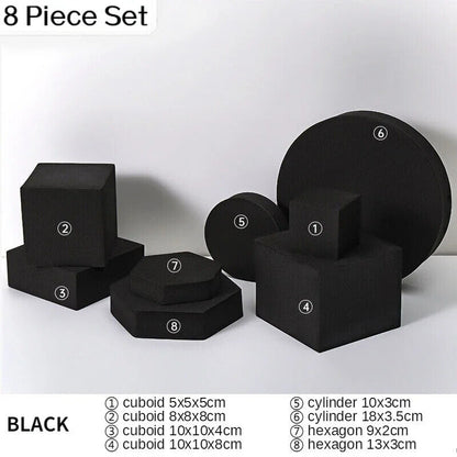 Photo Background Props 8Pcs Foam Solid Colors Photography Cube Posing Ornaments