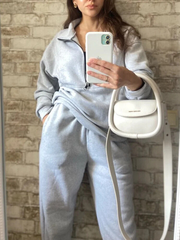 Women's Tracksuit 2Piece Pants Set Women Sweatshirts Sports Suit Set Sweatpants