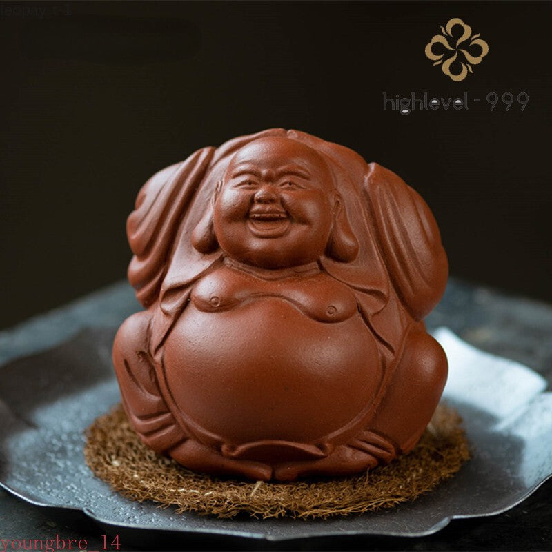 Creativity Buddha Monk Figurine Ornaments Yixing Purple Clay Tea pet Handmade