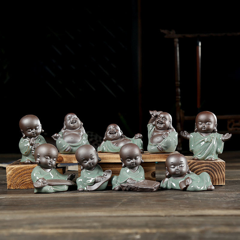 Funny Tea Pet Home Decoration House Warming Gift Mini Buddha Porcelain Tea Play