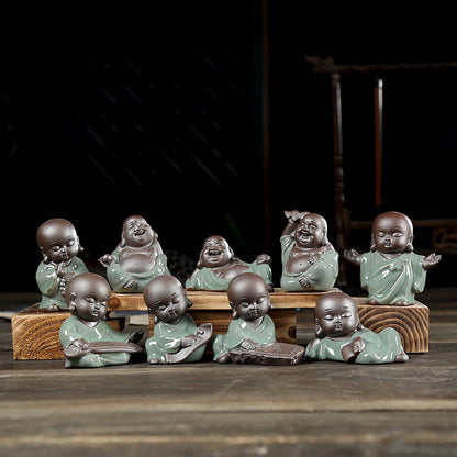 Funny Tea Pet Home Decoration House Warming Gift Mini Buddha Porcelain Tea Play