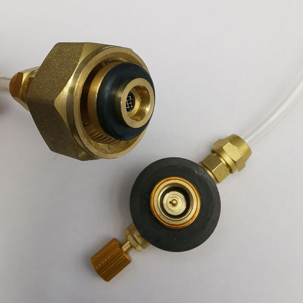 Camping Gas Stove Propane Refill Adapter Outdoor Flat Cylinder Tank Container