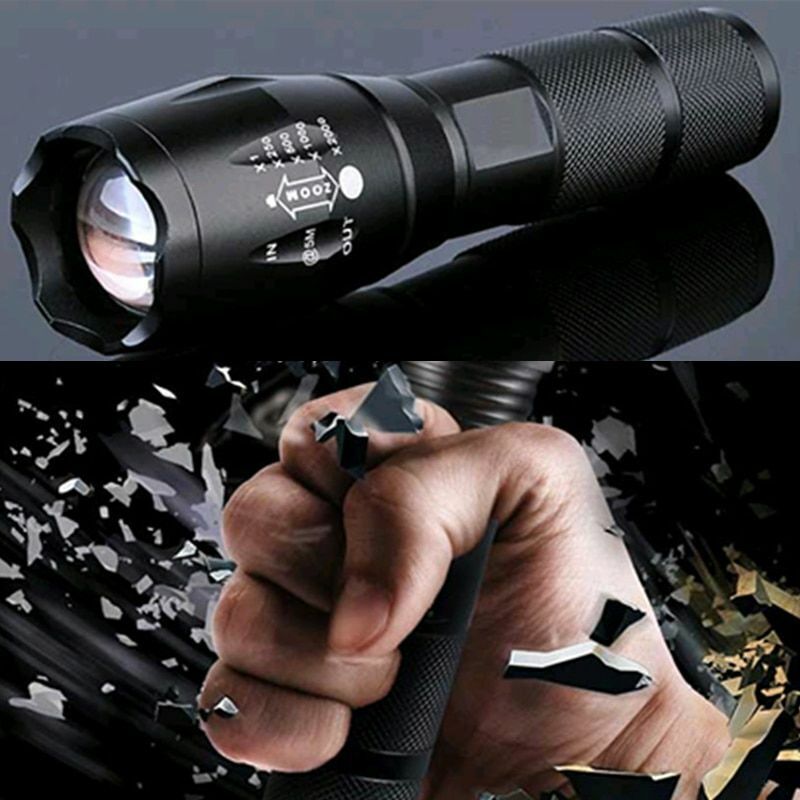 LED Flashlight Ultra Bright Waterproof MINI Torch T6/L2/V6 Zoomable Modes 18650