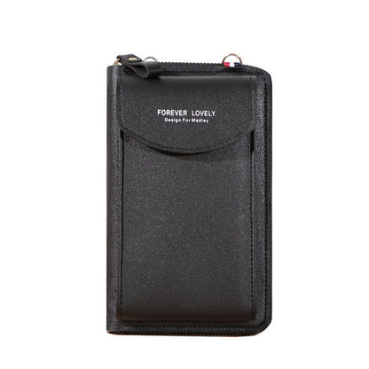 Wallet Diagonal Synthetic Phone Clutch Bag Purse Large Travel Card Holder Cover