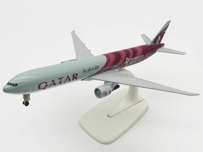 19CM QATAR BOEING 777-300ER A7-BEB Passenger Aircraft Diecast Airplane Model