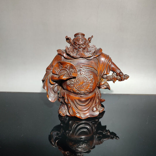 antique asian wood carving carved home decor figurines interior statue sculpture