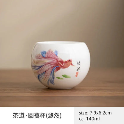 Chinese Ceramic Teacup Handmade Custom Master Cup Traditional Tea Accessories