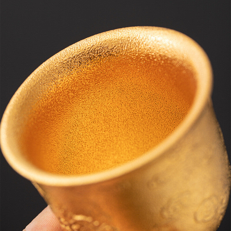 180ml Handmade Tea Cup Ceramic Gilding Master Cup Creative Mug Chinese Tea Cup