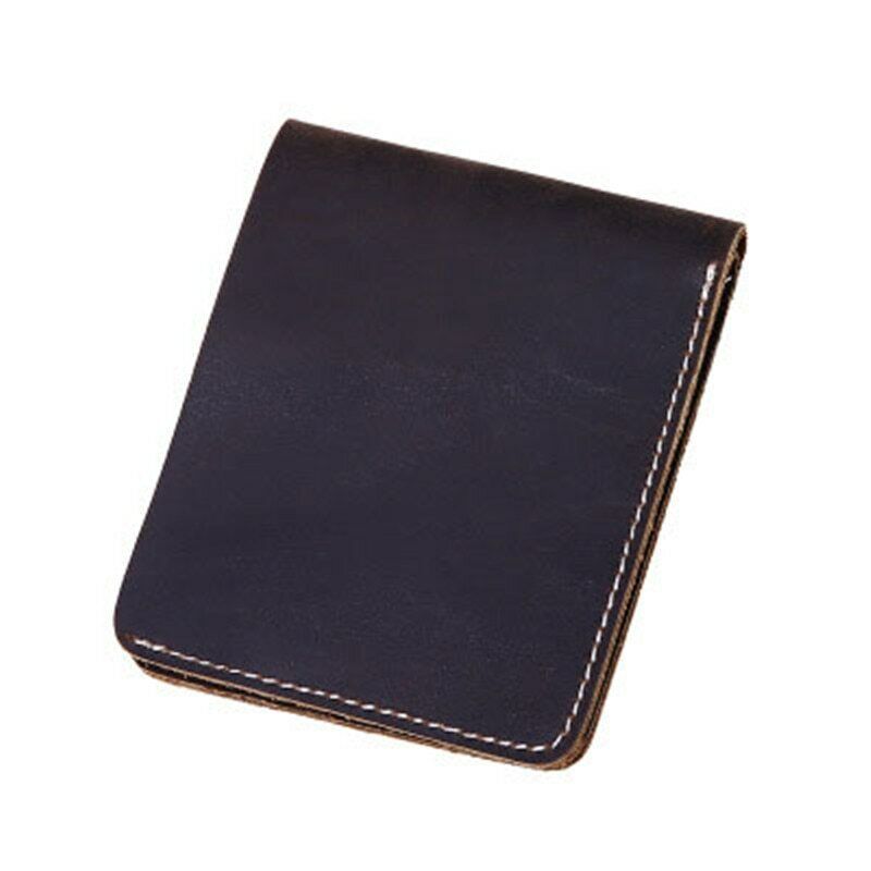 Men's Leather Wallet Male Money Card Clamps Pouch Bag Purse Cash Clip Billfold
