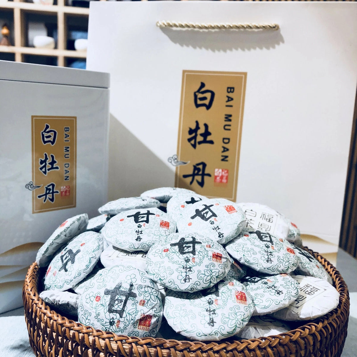 500g FuDing white tea Bai mu dan cake Lao Bai Cha Old aged Small Pai Mu Tan tea