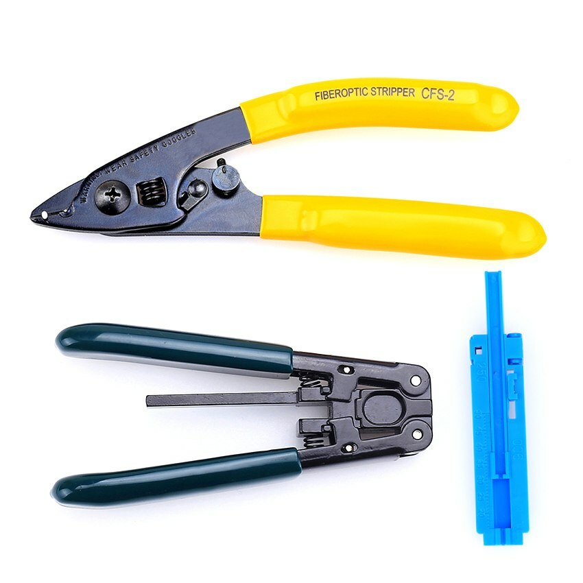 3 IN 1 FTTH Splice Fiber Optic Tool Kits Fibre Stripping Fixed Length Track