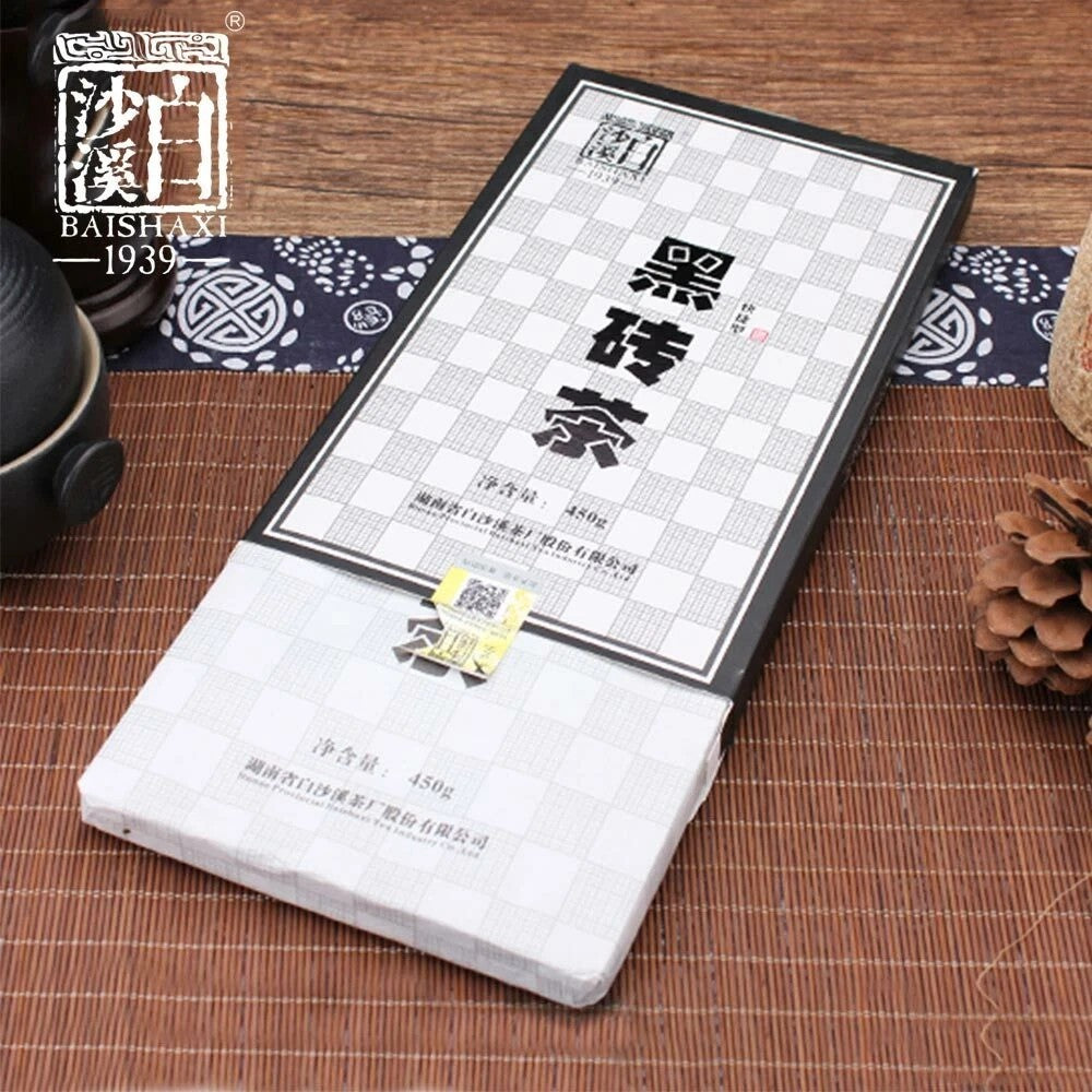 450g HE ZHUANG CHA 2018 China Anhua Baishaxi Instant Dark Tea Shortcut Brick Tea