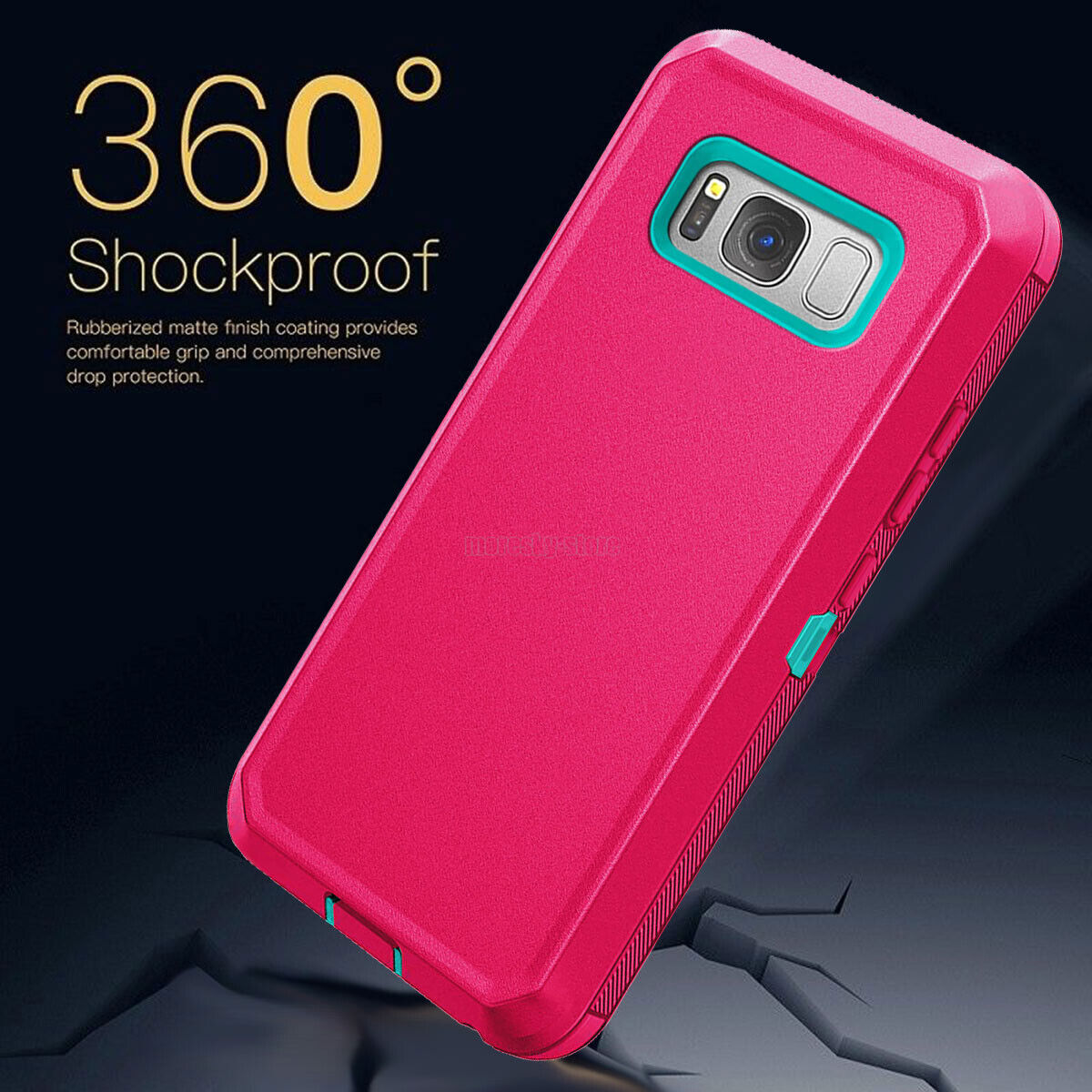 Case Clip Holster Cover, Tempered Glass Protector For Samsung Galaxy S8 Plus