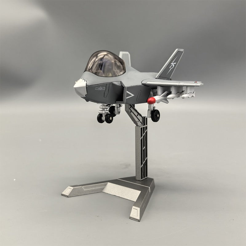Q Version Cartoon Alloy Aircraft Model China J35 Fighter J-35 Model Aircraft