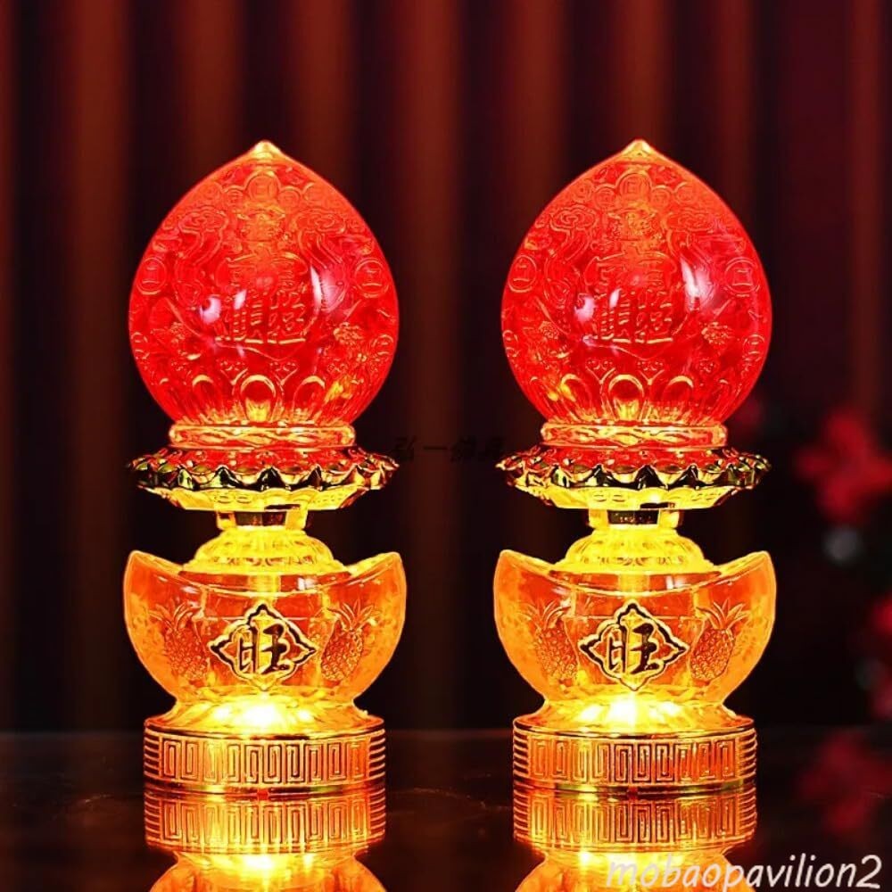 20cm Led Electric Candlestick Supply Buddha Light Eternal Candle Lamp Smokeless