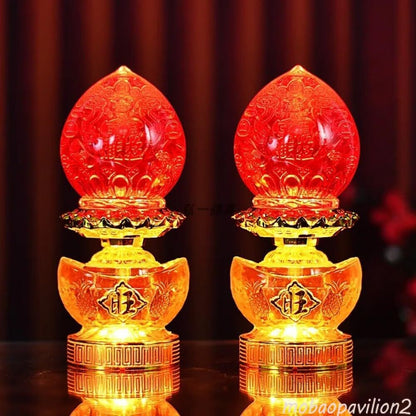 20cm Led Electric Candlestick Supply Buddha Light Eternal Candle Lamp Smokeless