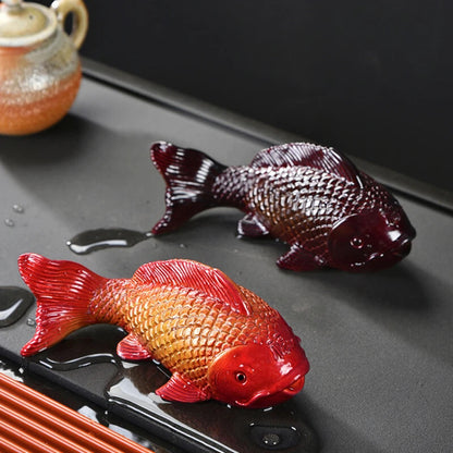 Colour Koi Carp Creative Tea Table Ornaments Two Fish Zen Teaware Accessories