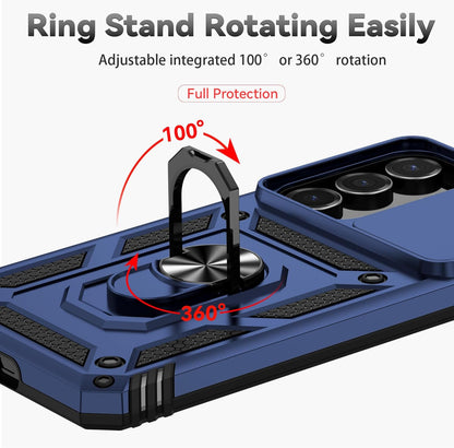For Samsung Galaxy S25 FE Case： with Slide Camera Cover & Military Grade Protect