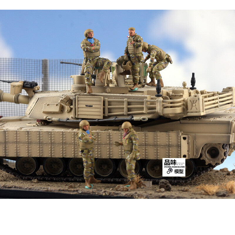 1/72 Scale US Armored Vehicle Crew Group Of 5pcs Soldier Finished Model No Tank