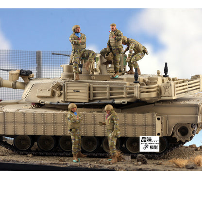 1/72 Scale US Armored Vehicle Crew Group Of 5pcs Soldier Finished Model No Tank
