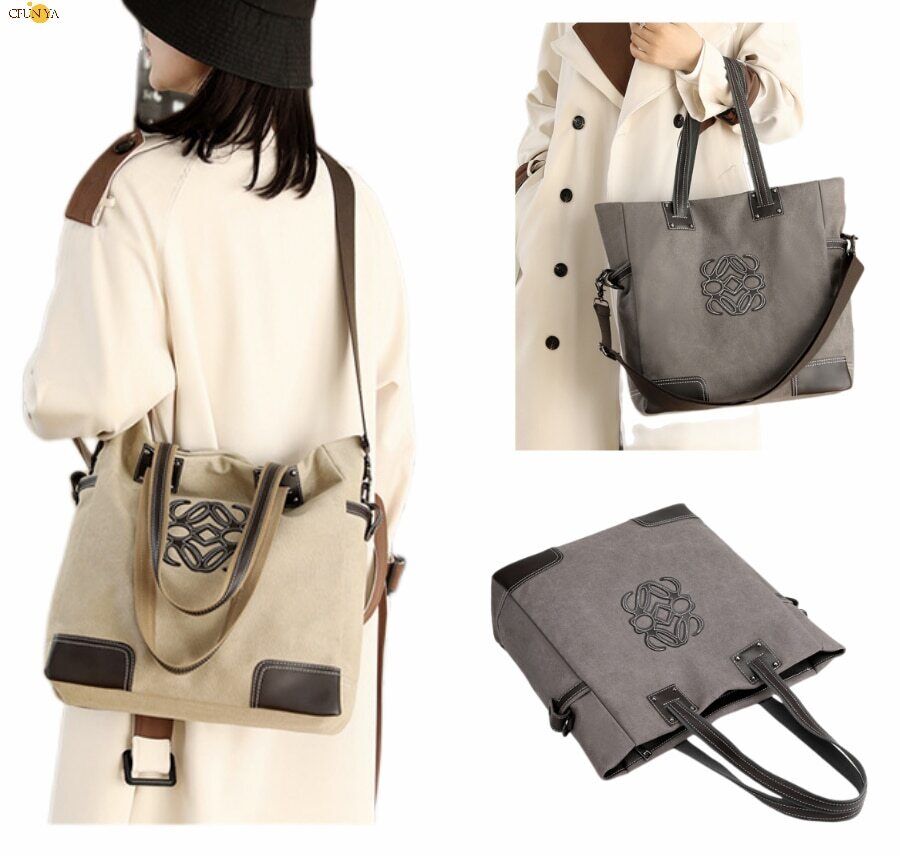 Canvas Tote Bags Women Female Shoulder Bag Pack Top Handle Bag Handbags