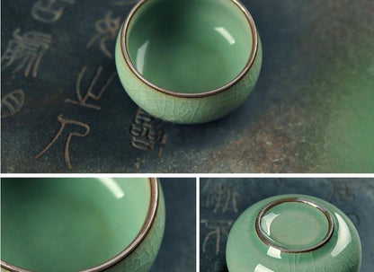 China Longquan Celadon Kung Fu Tea Set A Teapot of Two Teacup