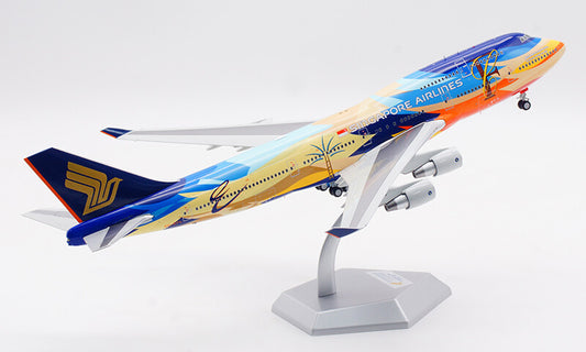 1:200 35CM SQ Wings SINGAPORE AIRLINES BOEING 747-400 Airplane Diecast Model