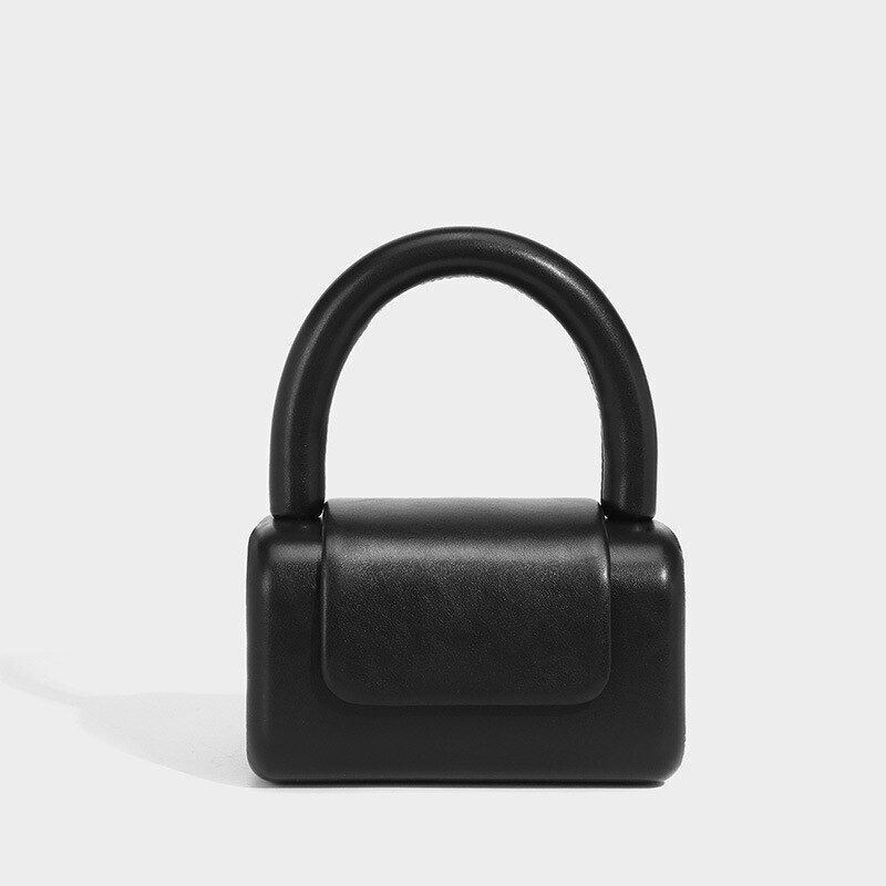Cylindrical Handbag Luxury Polyester Style Small Shoulder Bags 16*10*10CM Square