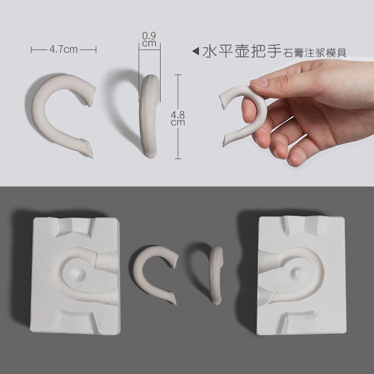 Pottery Tools Ceramics Plaster Gypsum Moulds DIY Clay Coffee Cups Handle Shapers