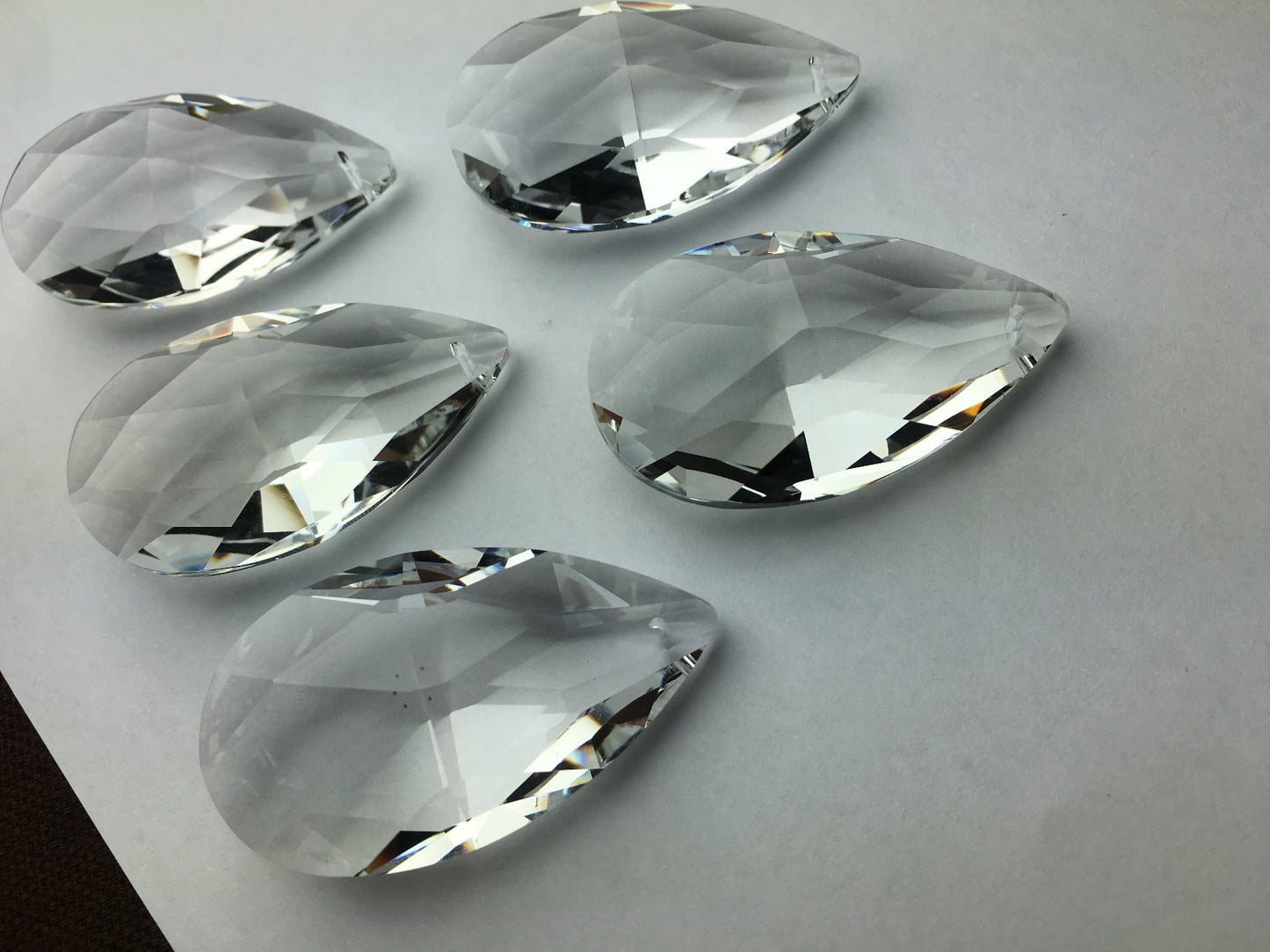 10 2'' Teardrop Prism Pendant Crystal Glass Chandelier Lamp Part Replace Hanging