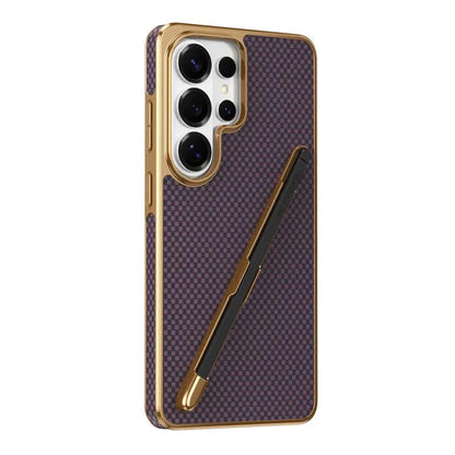 Back Cover for Samsung S24 Ultra/S25/S26 Carbon Fiber Texture Mobile Phone Case
