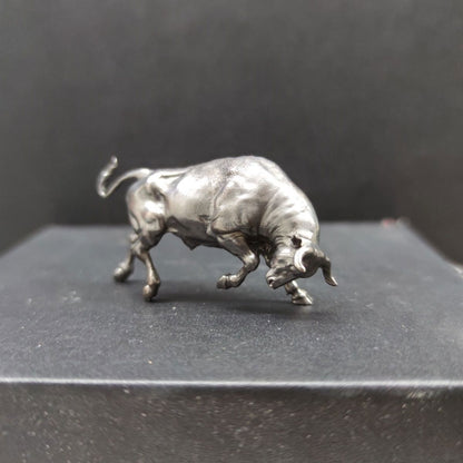 Pure Bronze Black Wall Street Bull Statue Model Ornaments Sculptures HomeDesign