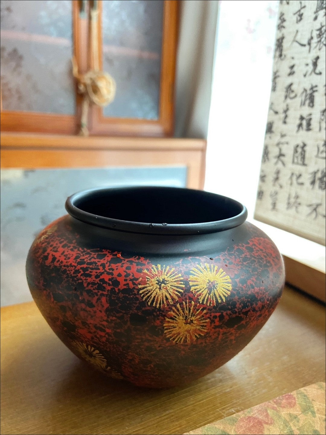 Vintage Lacquer Iron Tea Wash Small Tea Residue Jar Kung Fu Tea Set Accessory