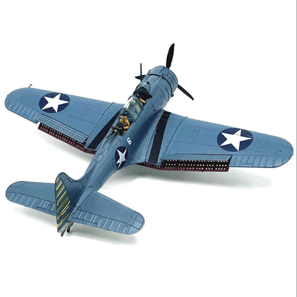 1:72 Scale US SBD-3 Dive Bomber Fighter Alloy Aircraft Model Military Plane NEW