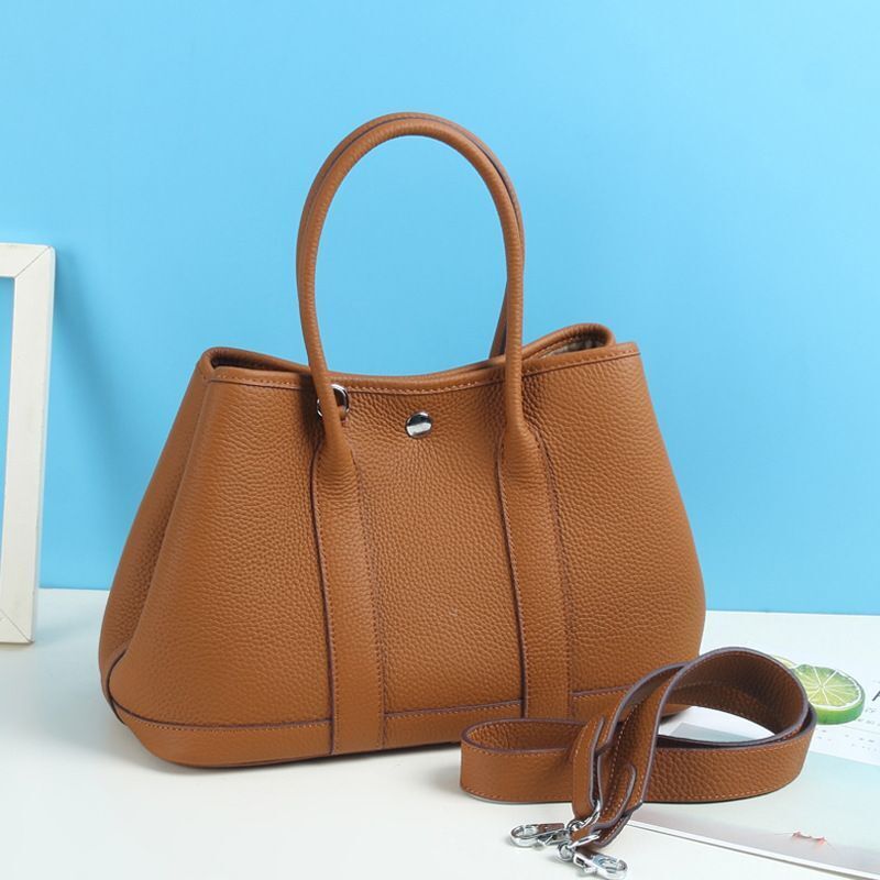 Genuine Leather Handbag Cow Leather Designer Tote Bag Shoulder Bag Shawl Strap