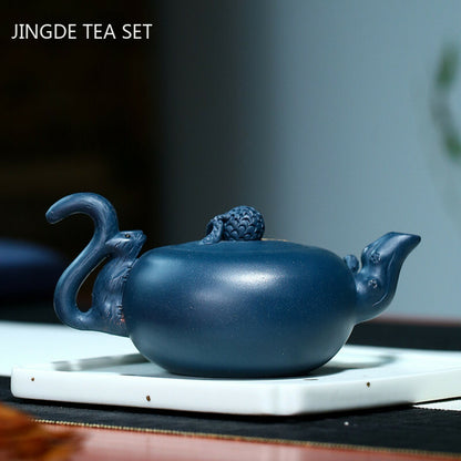 Chinese Yixing Tea Pots Purple Clay Teapot Beauty Kettle Raw Ore Azure Mud