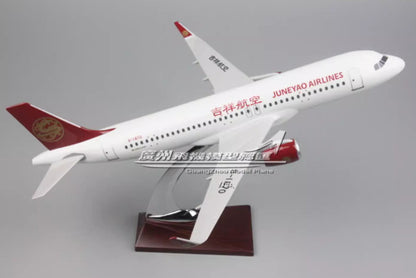 38CM Juneyao Airlines AIRBUS A320 B-1870 Passenger Aeroplane Resin Plane Model