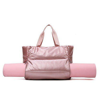 Large Shoulder Bag Waterproof Nylon Bag Space Padded Cotton Feather Down Tote
