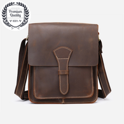 GENUINE LEATHER Luxury Men Bag Vintage Messenger Crossbody Shoulder Satchel Pack