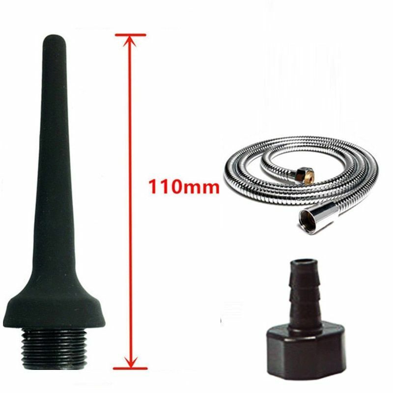 Shower Nozzle Silicone Enema Healthy Rectal Anal Syringe Douche System Vaginal