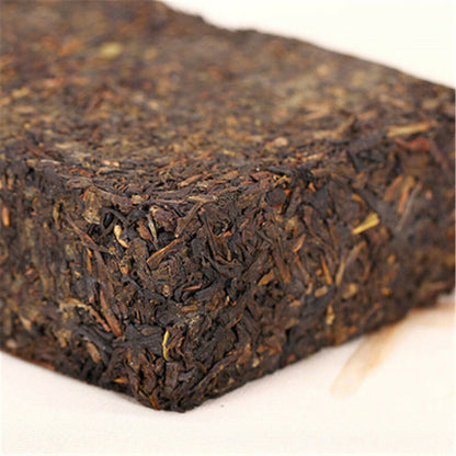 Flower Dark Brick Tea Fu Zhuan Hunan Anhua Healthy 360g Black Flower Tea Golden-