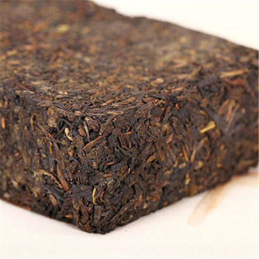 Flower Dark Brick Tea Fu Zhuan Hunan Anhua Healthy 360g Black Flower Tea Golden-