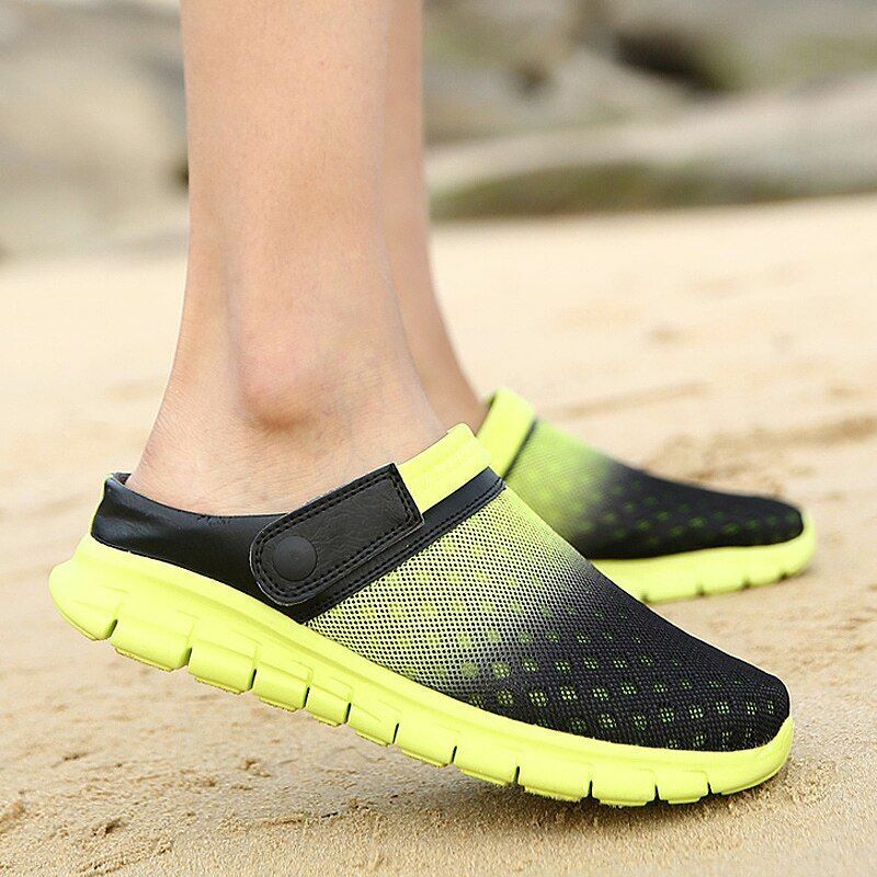 Summer Sandals Mesh Shoes Breathable Beach Slippers Water Hollow Wading Clogs